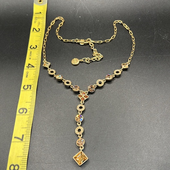 Givenchy amber rhinestone necklace - Picture 4 of 7